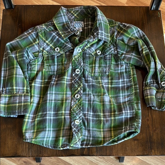 Green Flannel Kids Shirt - Picture 1 of 3